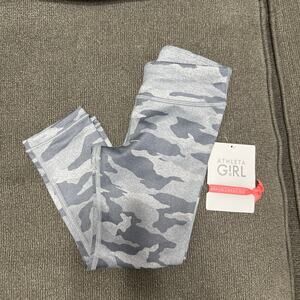 New Athleta Girls Printed Chit Chat Capri Size XS 6 Gray Camo Legging